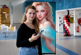 Chantal Lamers met haar AI-genereerde alter ego