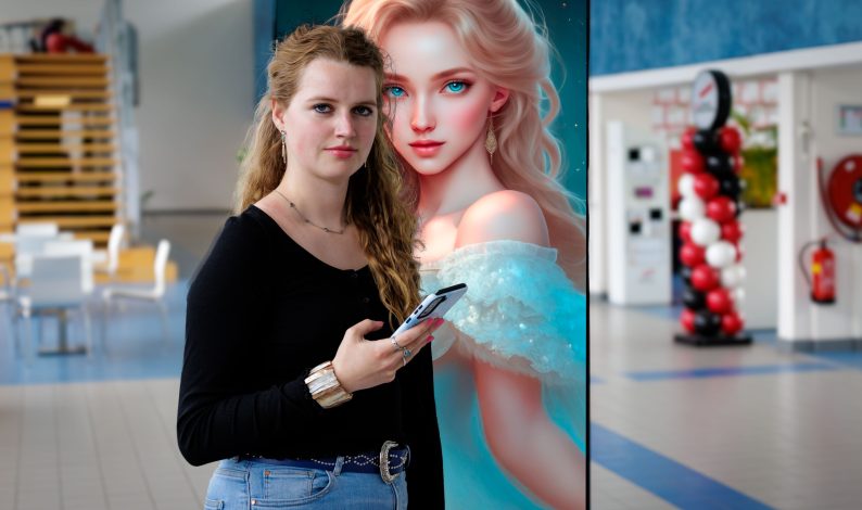 Chantal Lamers met haar AI-genereerde alter ego