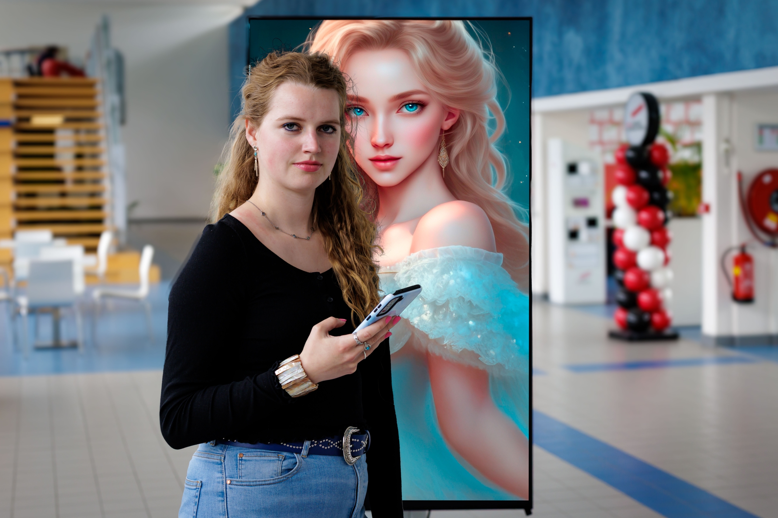 Chantal Lamers met haar AI-genereerde alter ego